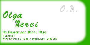 olga merei business card
