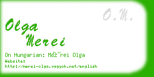 olga merei business card